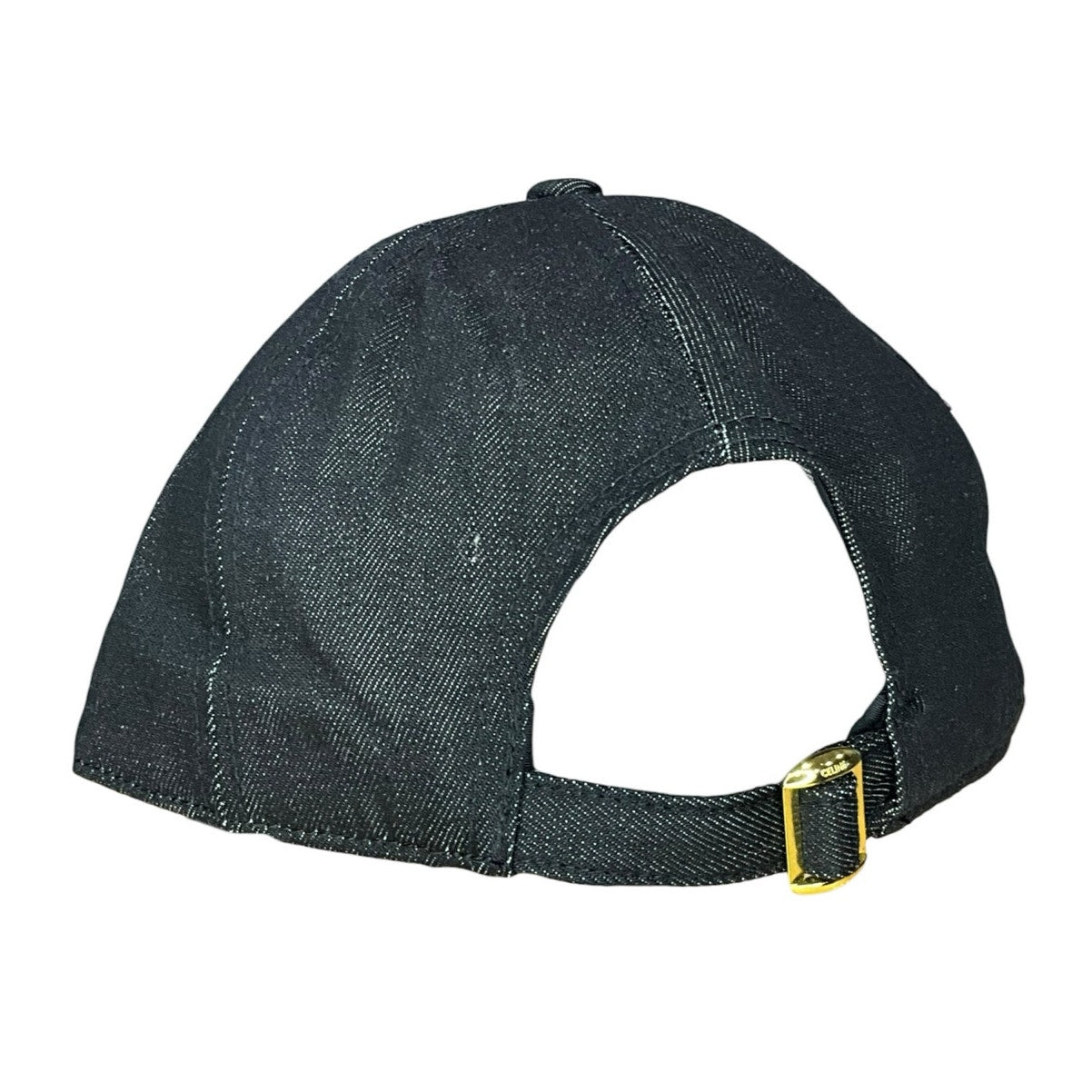Celine Luxe-Inspired Black Denim Monogram Cap