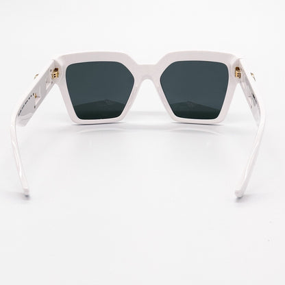 1010. Versace Medusa Deco Butterfly White Sunglasses