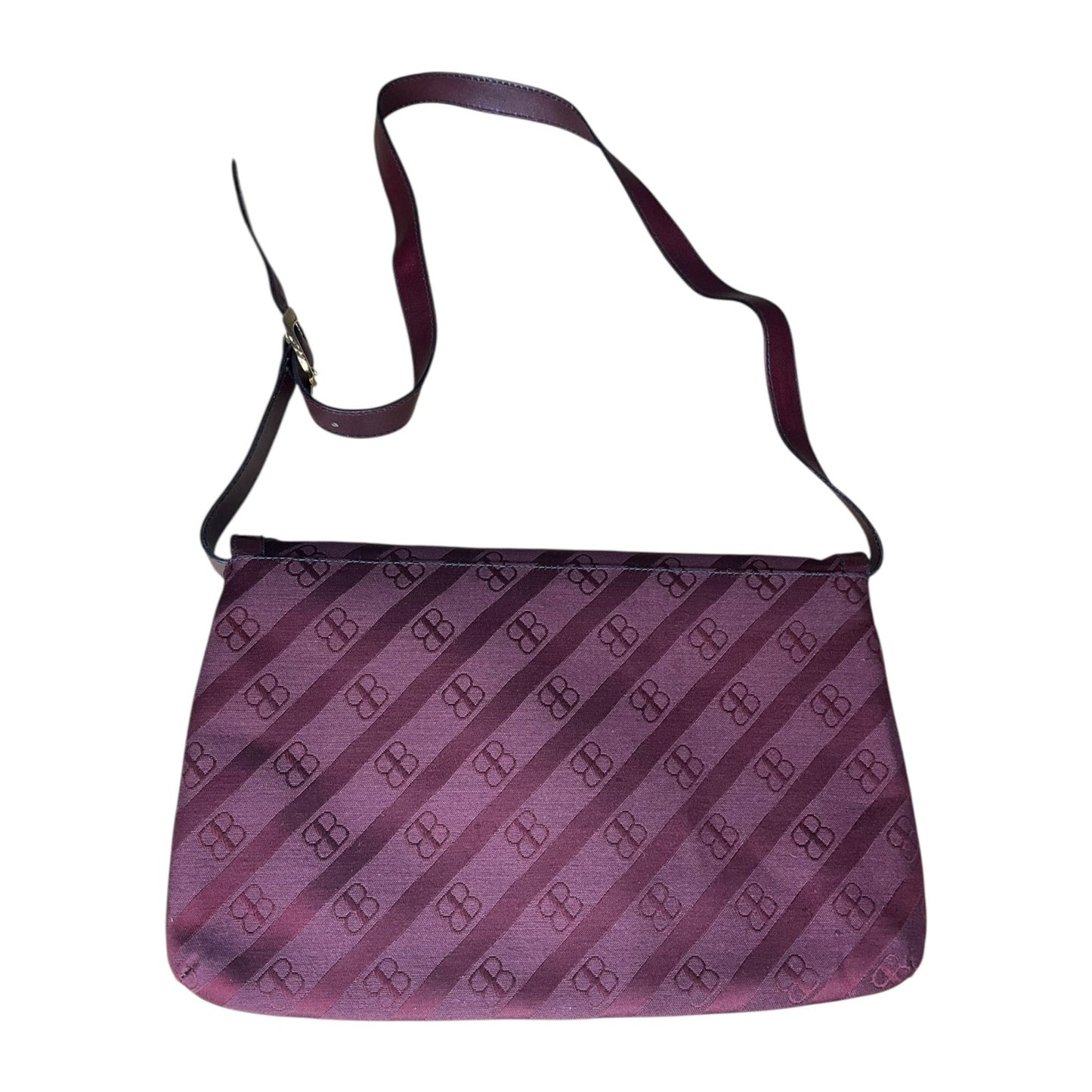 11. Balenciaga Burgundy Monogram Shoulder Bag