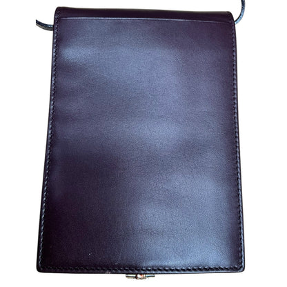 Gucci Brown Leather Wallet Shoulder Strap