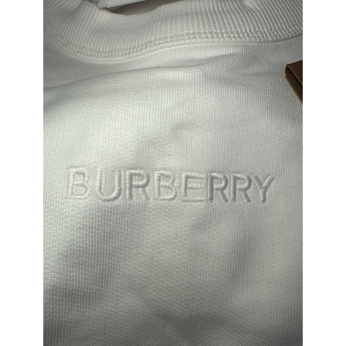Burberry White Sweatshirt Size L