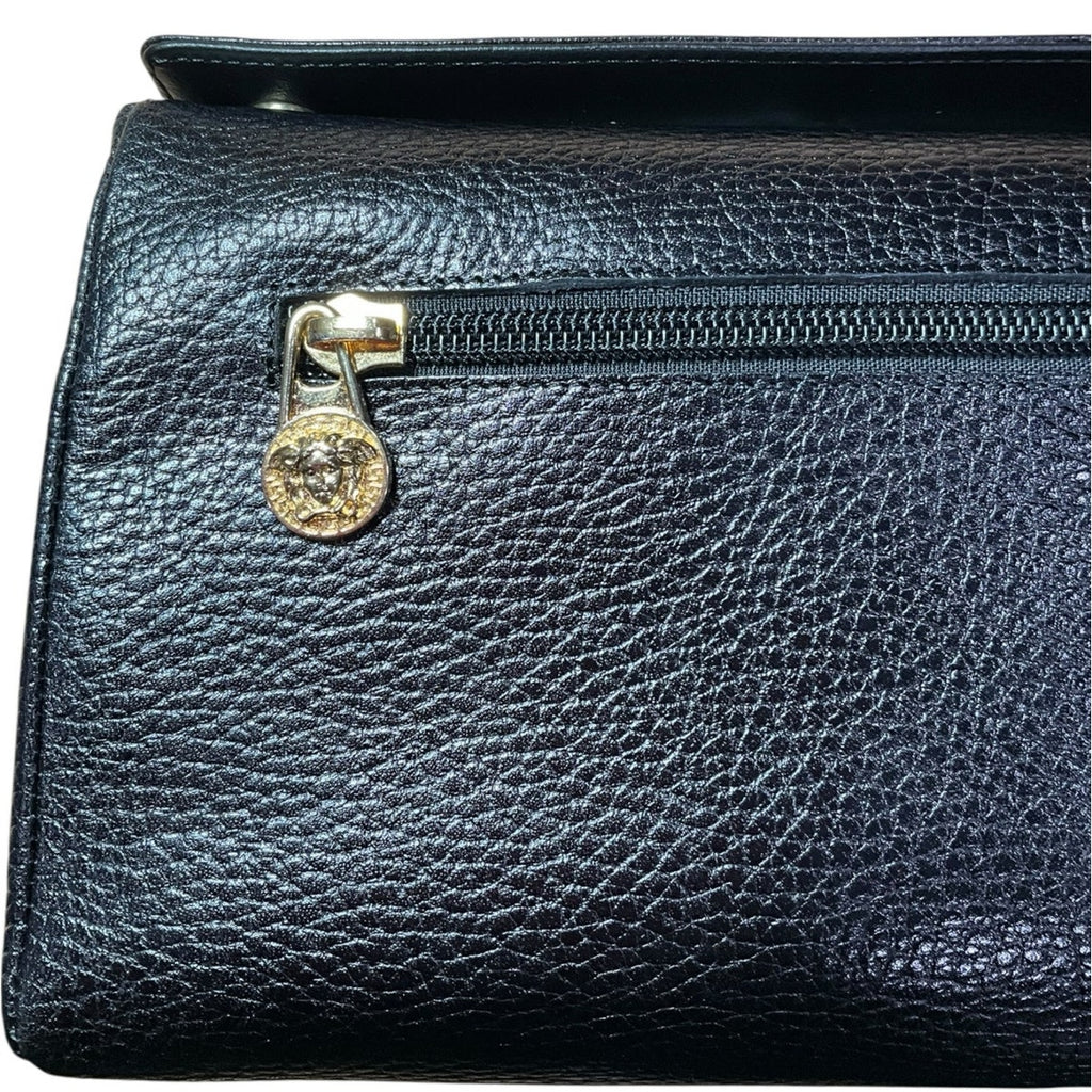 Versace Black Medusa Leather Toiletry Bag