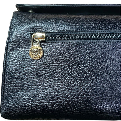 Versace Black Medusa Leather Toiletry Bag