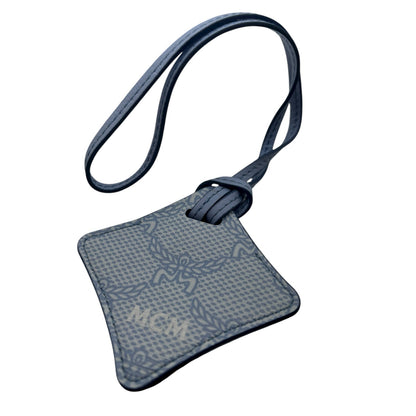 MCM Ottomar Air Tag Luggage Charm in Ancient Blue