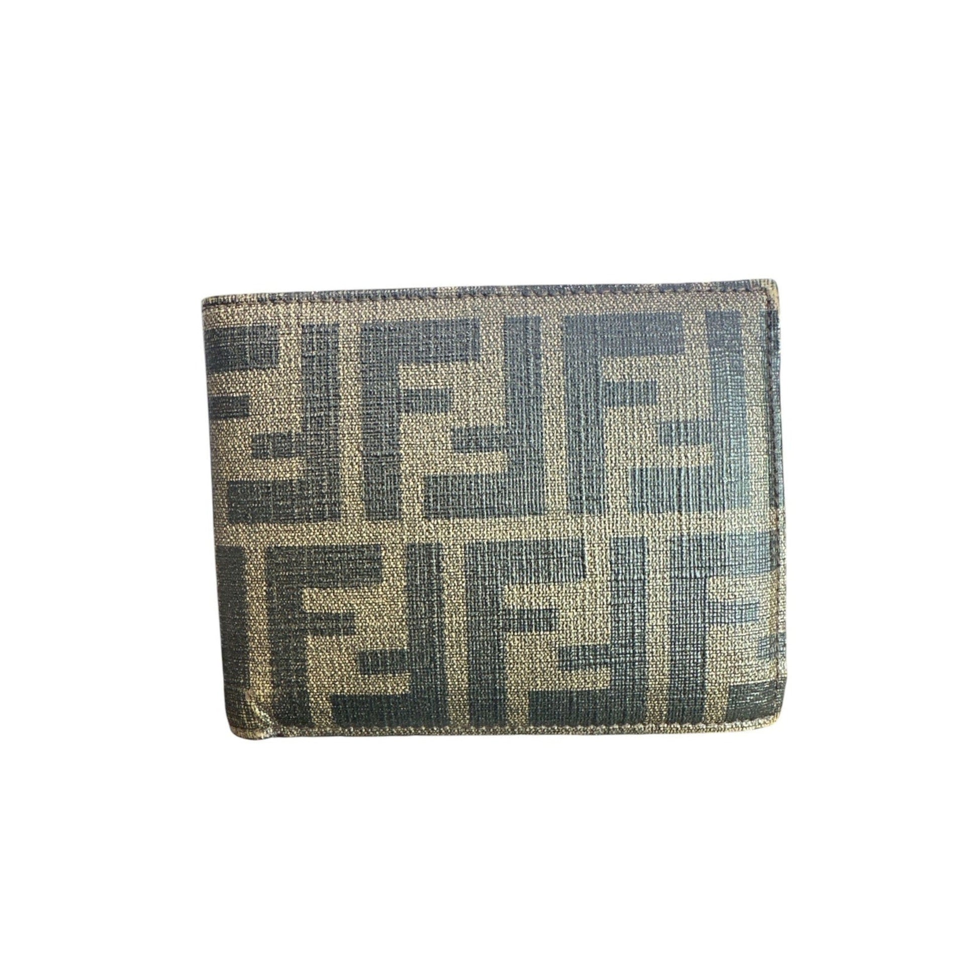 Fendi wallet with iconic pattern on a white background