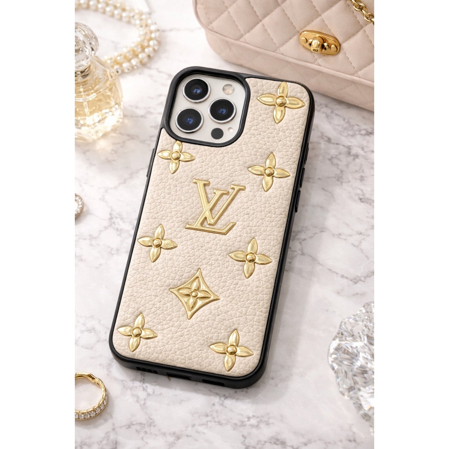 Luxury Monogram Embossed iPhone Case (iPhone 15 Pro)