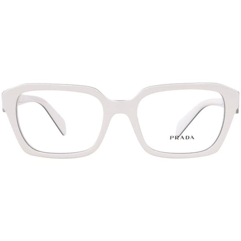 Prada White Eyeglasses Women's Havana Full Rim Cat Eye