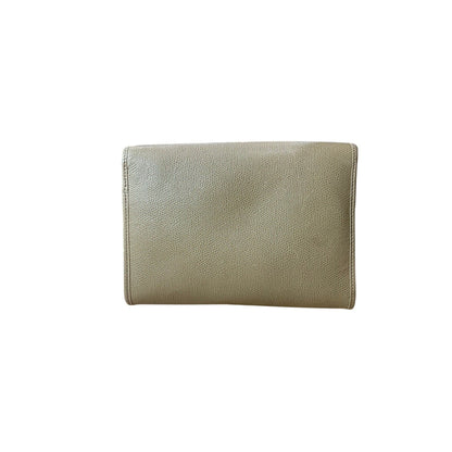 Beige wallet on a white background