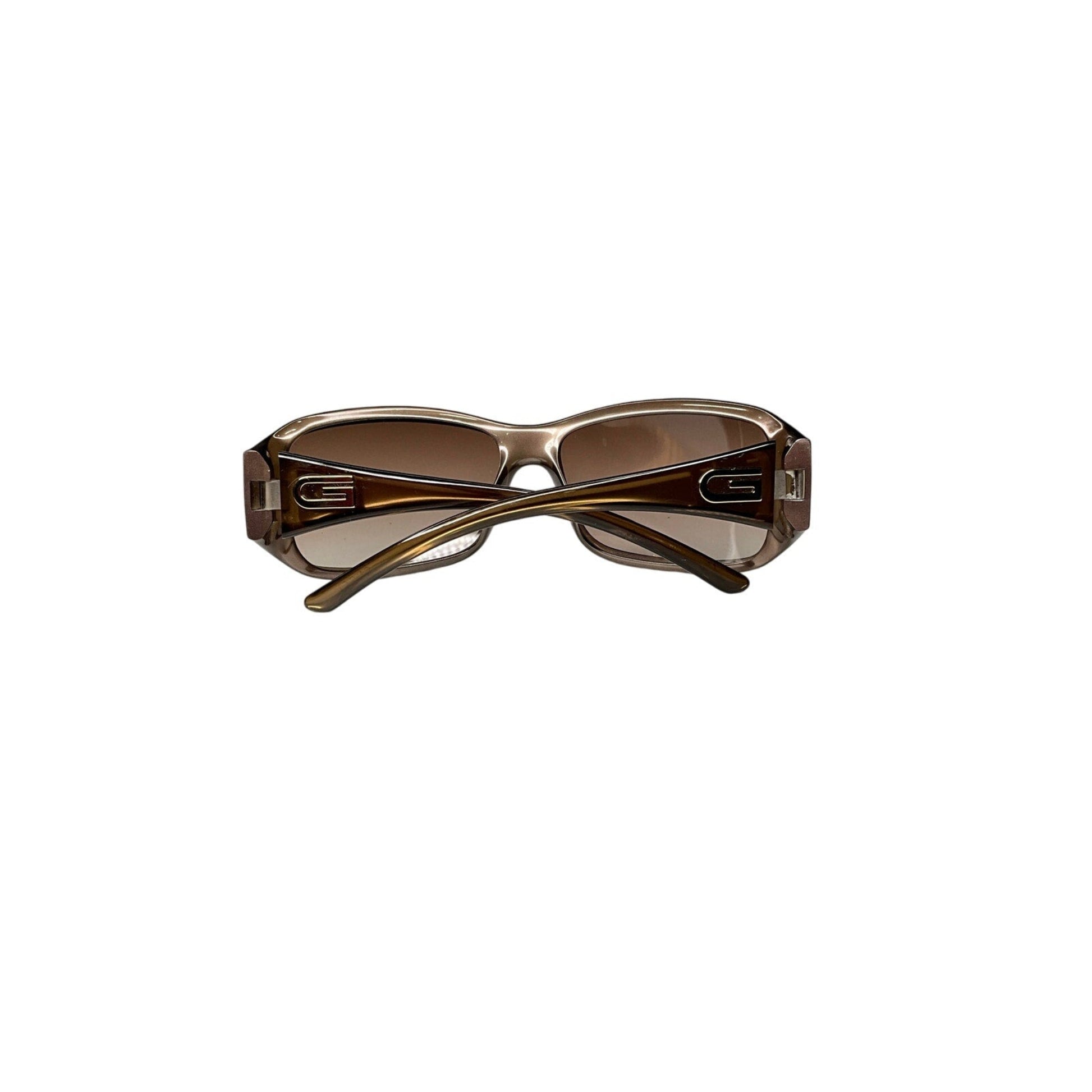 Brown sunglasses on a white background