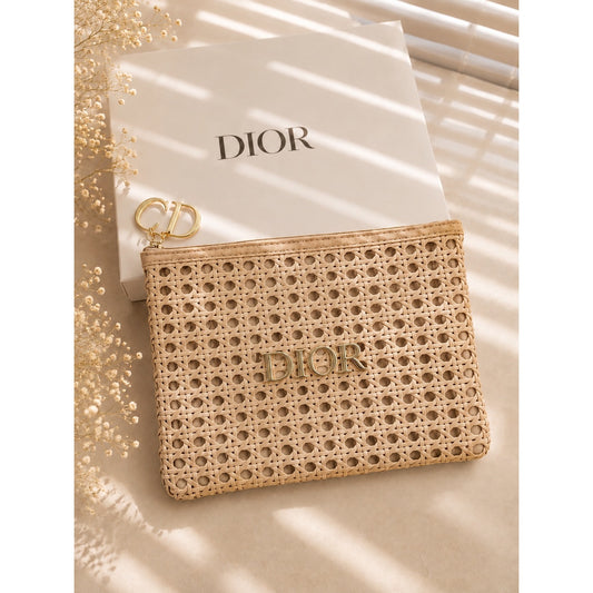 Dior Beauty Wicker Makeup Pouch (GWP) – 2026 Summer Design
