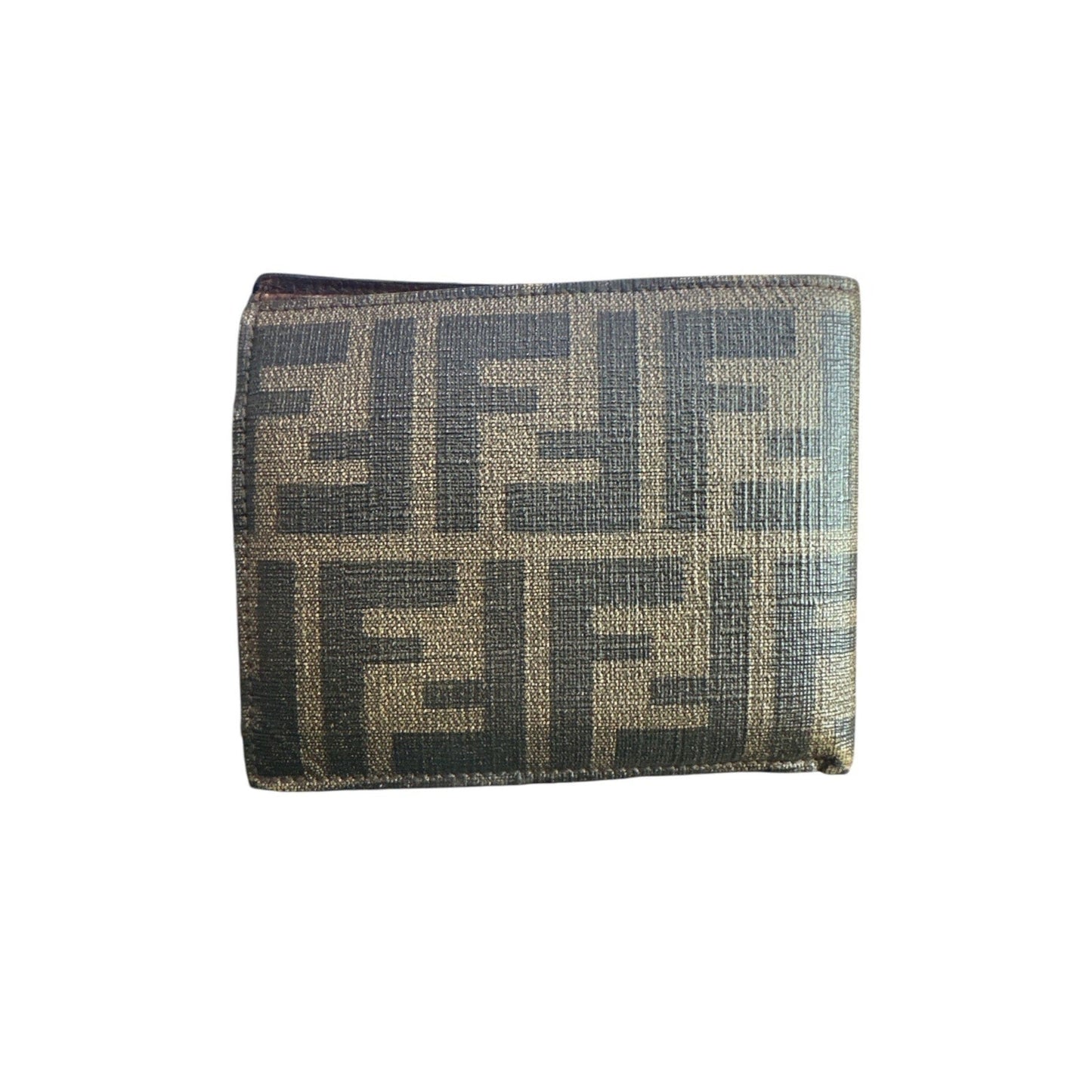 Woven wallet with a pattern on a white background