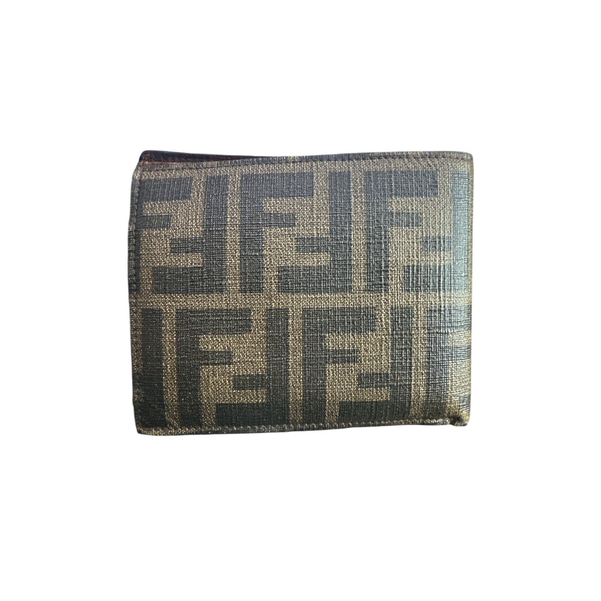 Woven wallet with a pattern on a white background