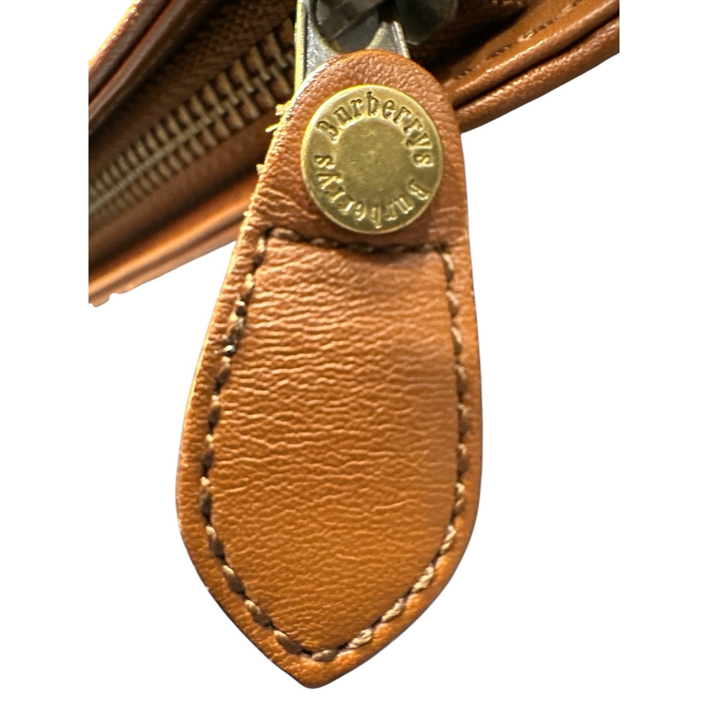 Burberry Cognac Leather Clutch