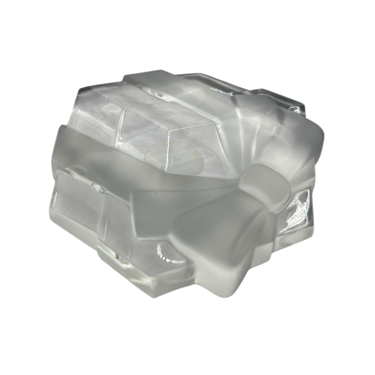 Tiffany & Co. crystal "Box and Bow" paperweight