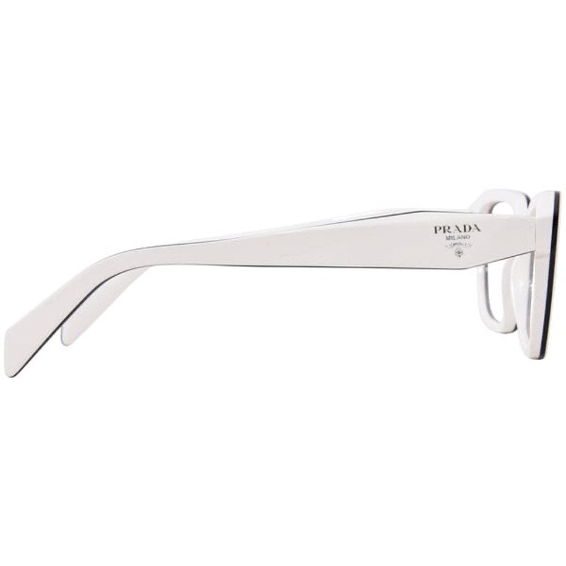 Prada White Eyeglasses Women's Havana Full Rim Cat Eye