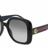 Gucci Women's Black-Blue/Grey Gradient Lenses Sunglasses - Clairely Amazing