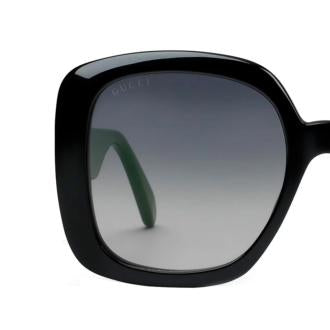Gucci Women's Black-Blue/Grey Gradient Lenses Sunglasses - Clairely Amazing