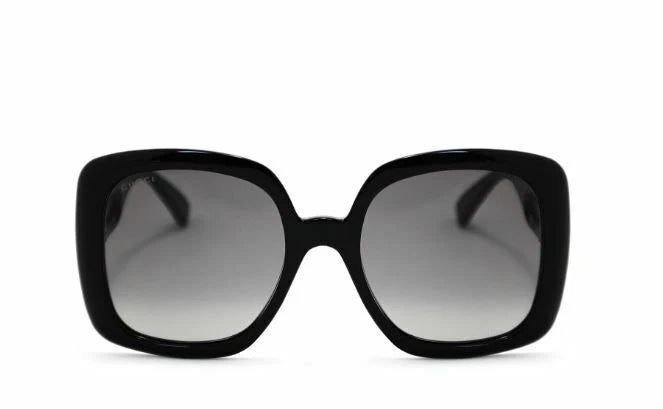 Gucci Women's Black-Blue/Grey Gradient Lenses Sunglasses - Clairely Amazing