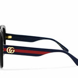 Gucci Women's Black-Blue/Grey Gradient Lenses Sunglasses - Clairely Amazing