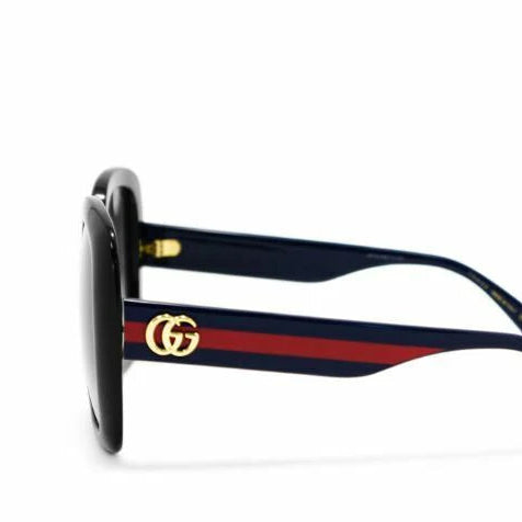 Gucci Women's Black-Blue/Grey Gradient Lenses Sunglasses - Clairely Amazing
