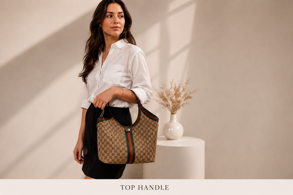Oversized Monogram-Style Fashion Tote with Detachable Pouch – Brown