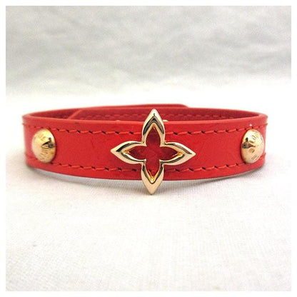 Louis Vuitton Leather Monogram Flower Bracelet - Clairely Amazing