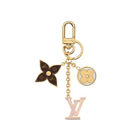 Blush Pink Floral Charm Fashion Keychain – Choice of Presentation