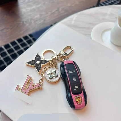Blush Pink Floral Charm Fashion Keychain – Choice of Presentation
