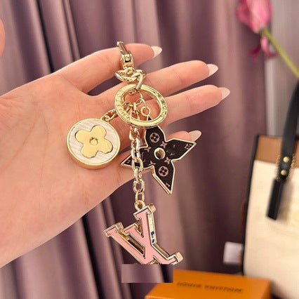 Blush Pink Floral Charm Fashion Keychain – Choice of Presentation