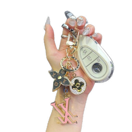 Blush Pink Floral Charm Fashion Keychain – Choice of Presentation