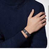 LOUIS VUITTON SLIM BRACELET Black & Gray - Clairely Amazing