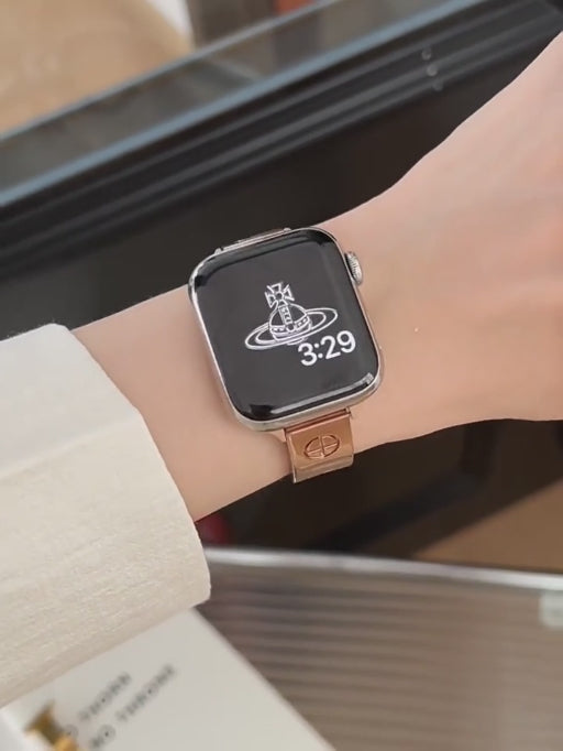 Gold Luxe Link Fashion Smart Watch Band