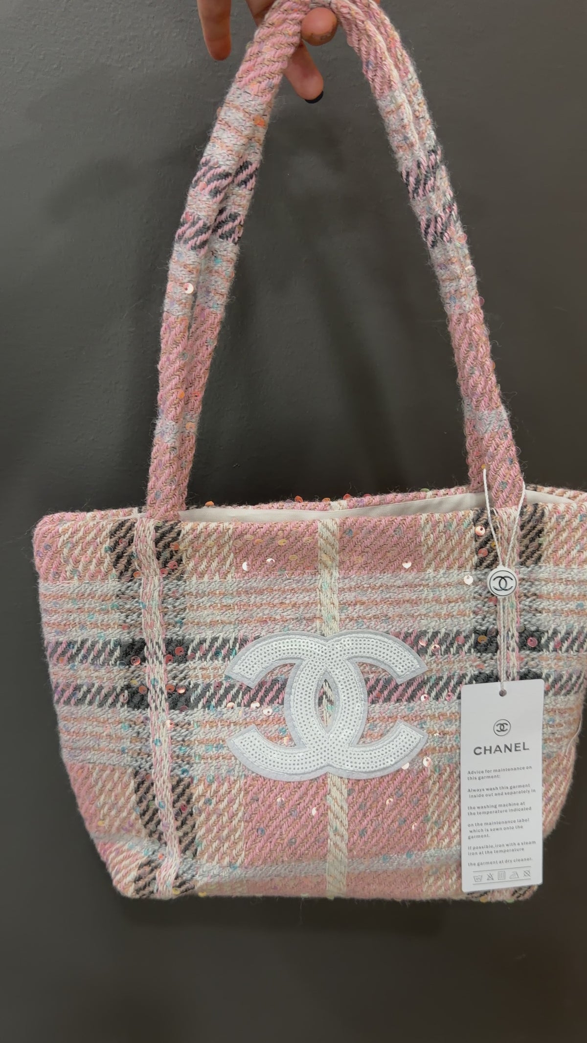 Plaid Textured Tote Bag (GWP Product)