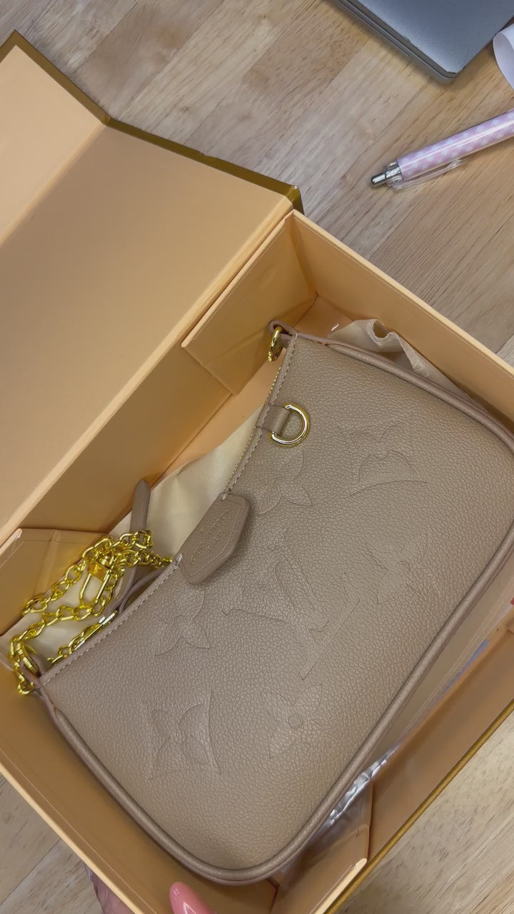 Luxury Monogram Mini Shoulder Bag with Two Interchangeable Straps