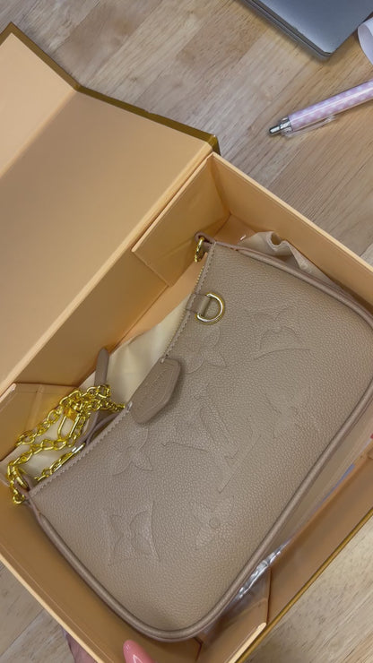 Luxury Monogram Mini Shoulder Bag with Two Interchangeable Straps
