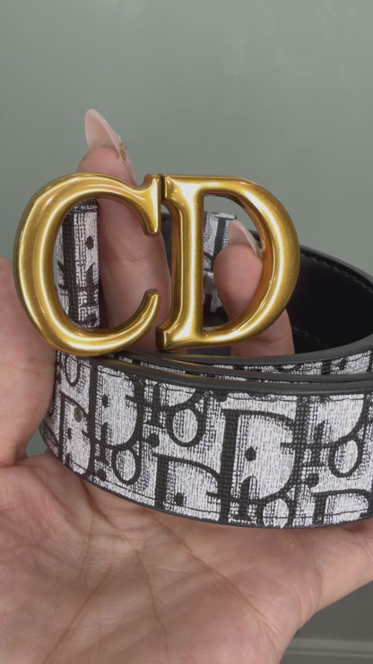Luxe Monogram-Inspired Statement Fashion Belt