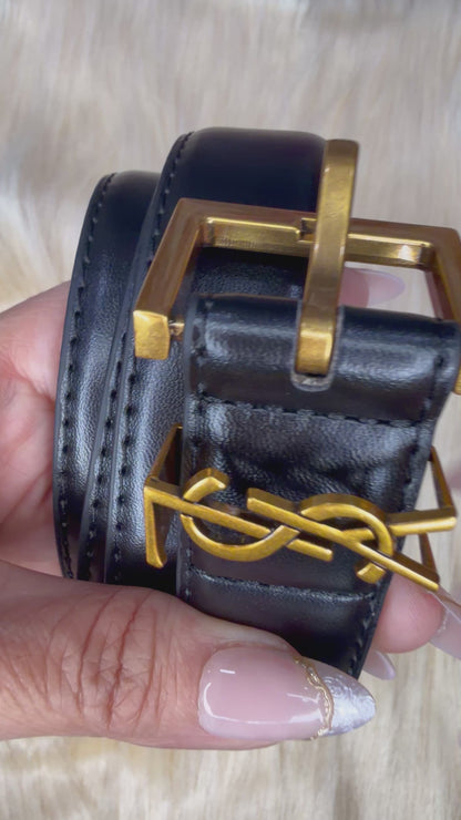 Luxe Gold Accent Fashion Belt