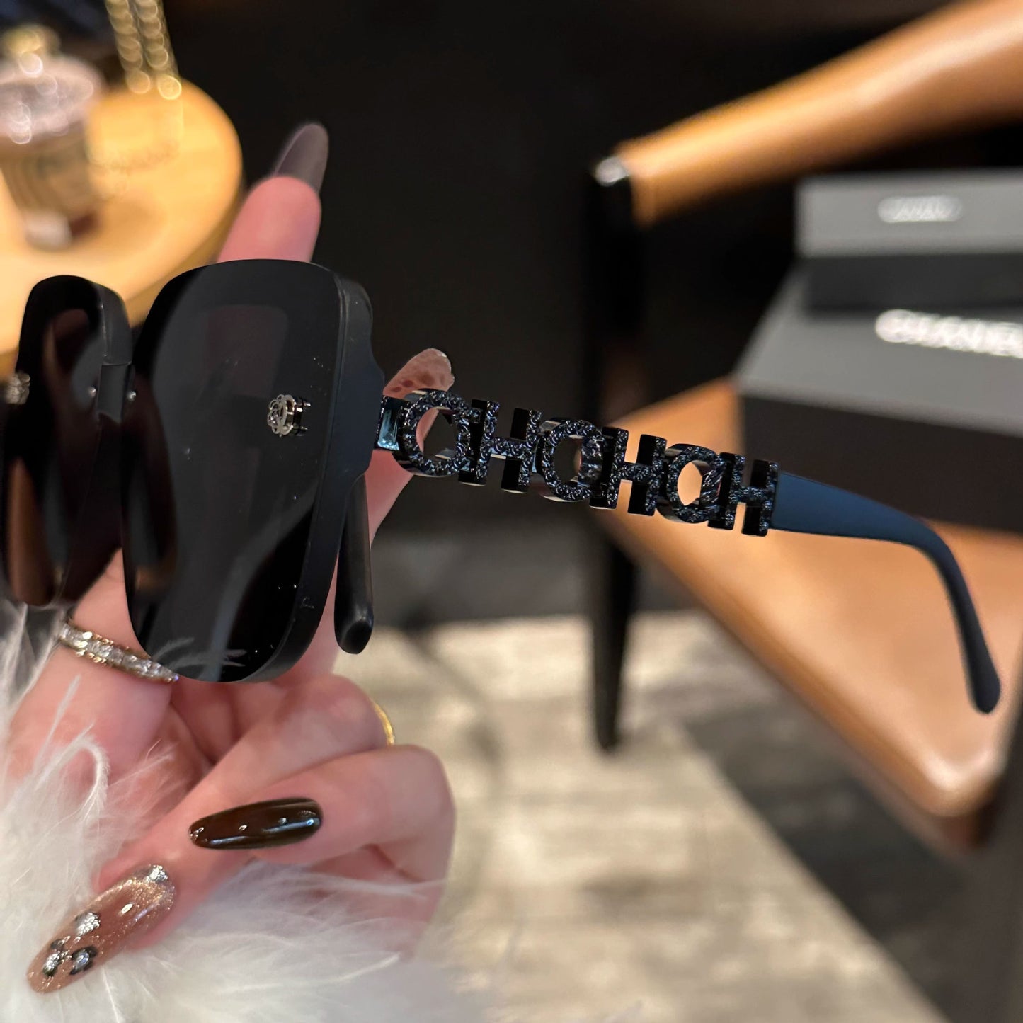 ⭐Oversized Black Square Polarized Sunglasses | UV400