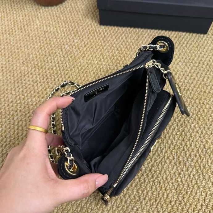 Velvet Quilted Double-Zip Mini Bag w/ Star Charm (GWP)