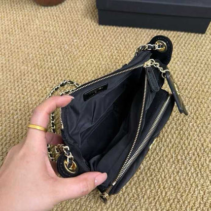 Velvet Quilted Double-Zip Mini Bag w/ Star Charm (GWP)